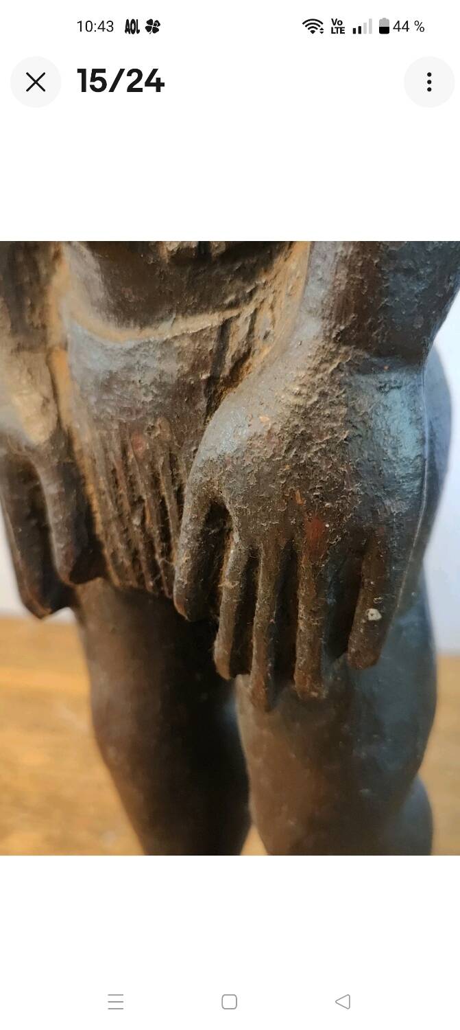 Ancient mystical husband fetish sculpture, Blolo Bian Baoulé