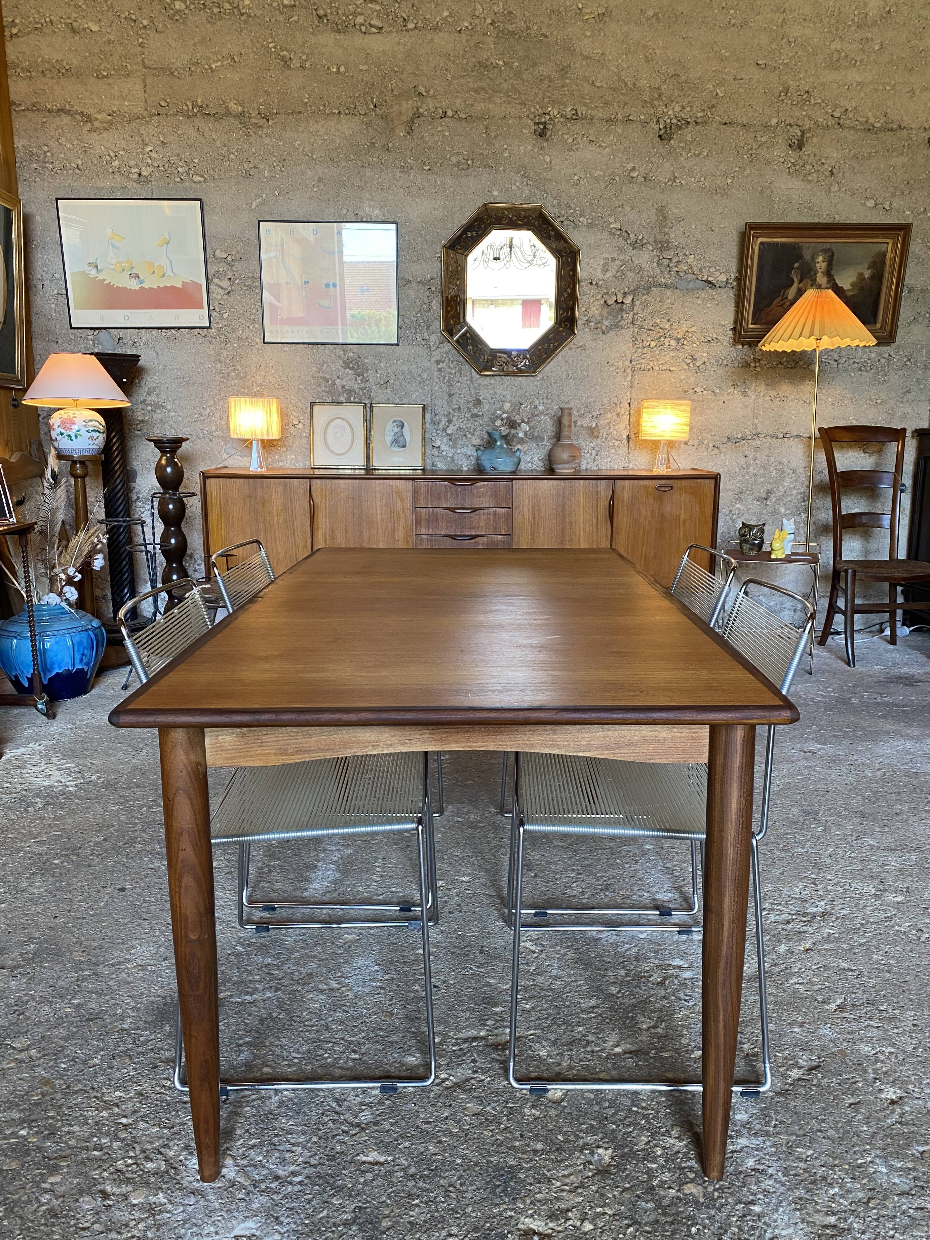 Johannes Andersen, teak and rosewood table