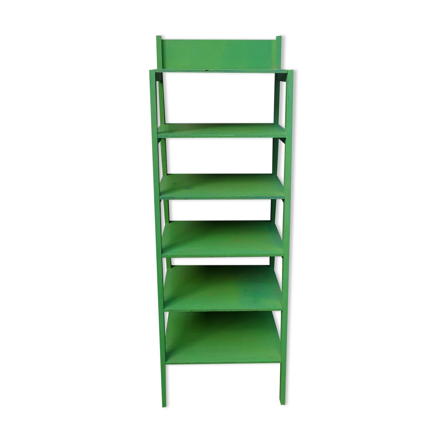 Old wooden shelf store display