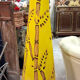 Very large sculptural vintage floor lamp in exotic tropical style.