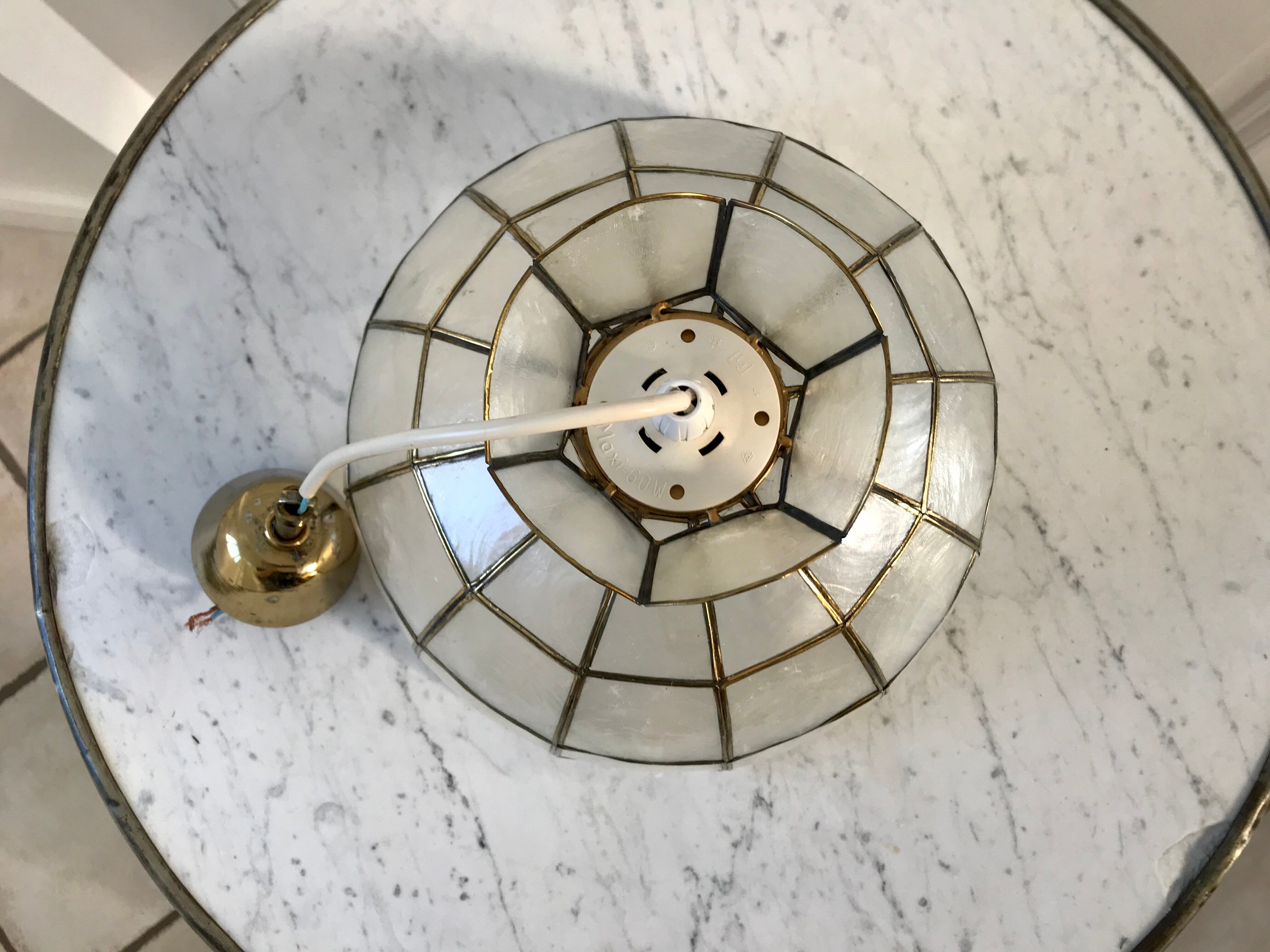 Mother-of-pearl and brass suspension 50s-60s