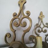 Duo d'appliques en laiton