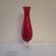 Ruby red glass soliflore vase on a stand - Art glass from the 1970s