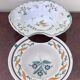 Two earthenware beard dishes – Moustiers and East of France