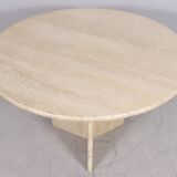 Italian travertine dining table, 1970s
