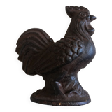 Decorative cast iron rooster bookend