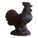 Decorative cast iron rooster bookend