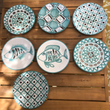 7 assiettes Céramique Vallauris Robert Picault