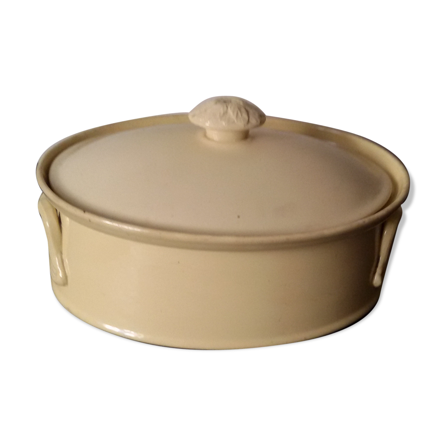 Bowl oval earthenware Sarreguemines XIX