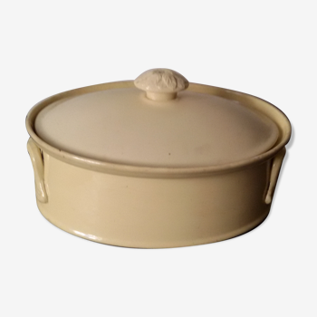 Bowl oval earthenware Sarreguemines XIX