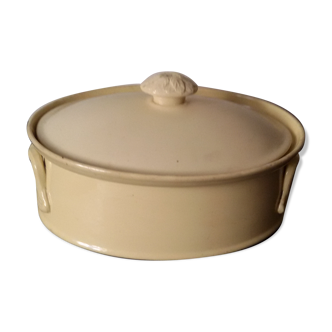 Bowl oval earthenware Sarreguemines XIX