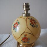 Old lamp foot ball to pose / table / bedside / side glass – floral print