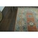 1970s Vintage Turkish Handmade Wool & Cotton Orange Area Rug 125x195