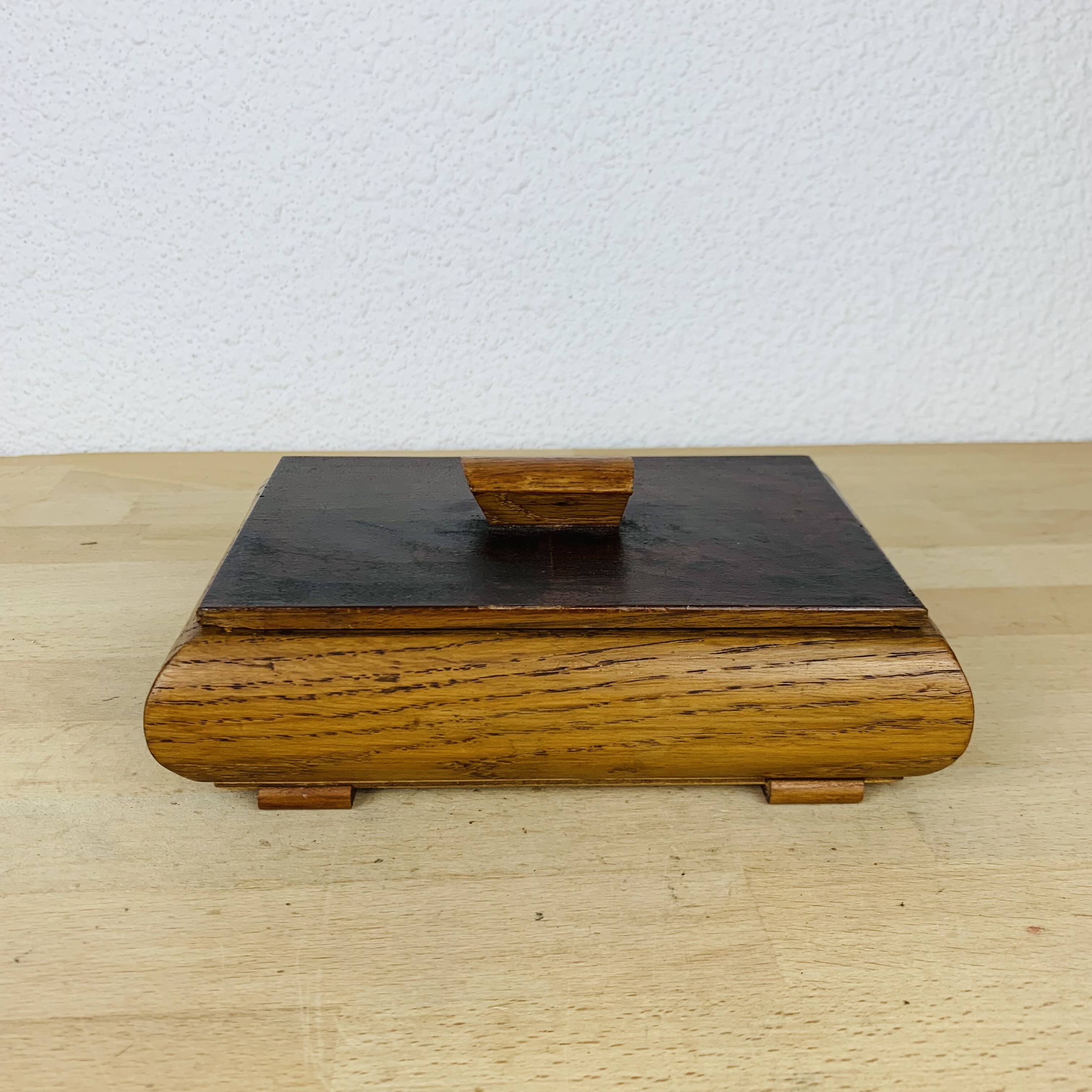 Boîte à bijou art déco en bois