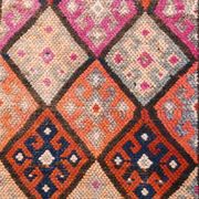 Brown & Pink Tribal Vintage Runner Rug, 83x294Cm
