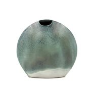 Mid-century modern blue ceramic solifleur vase, France 1970