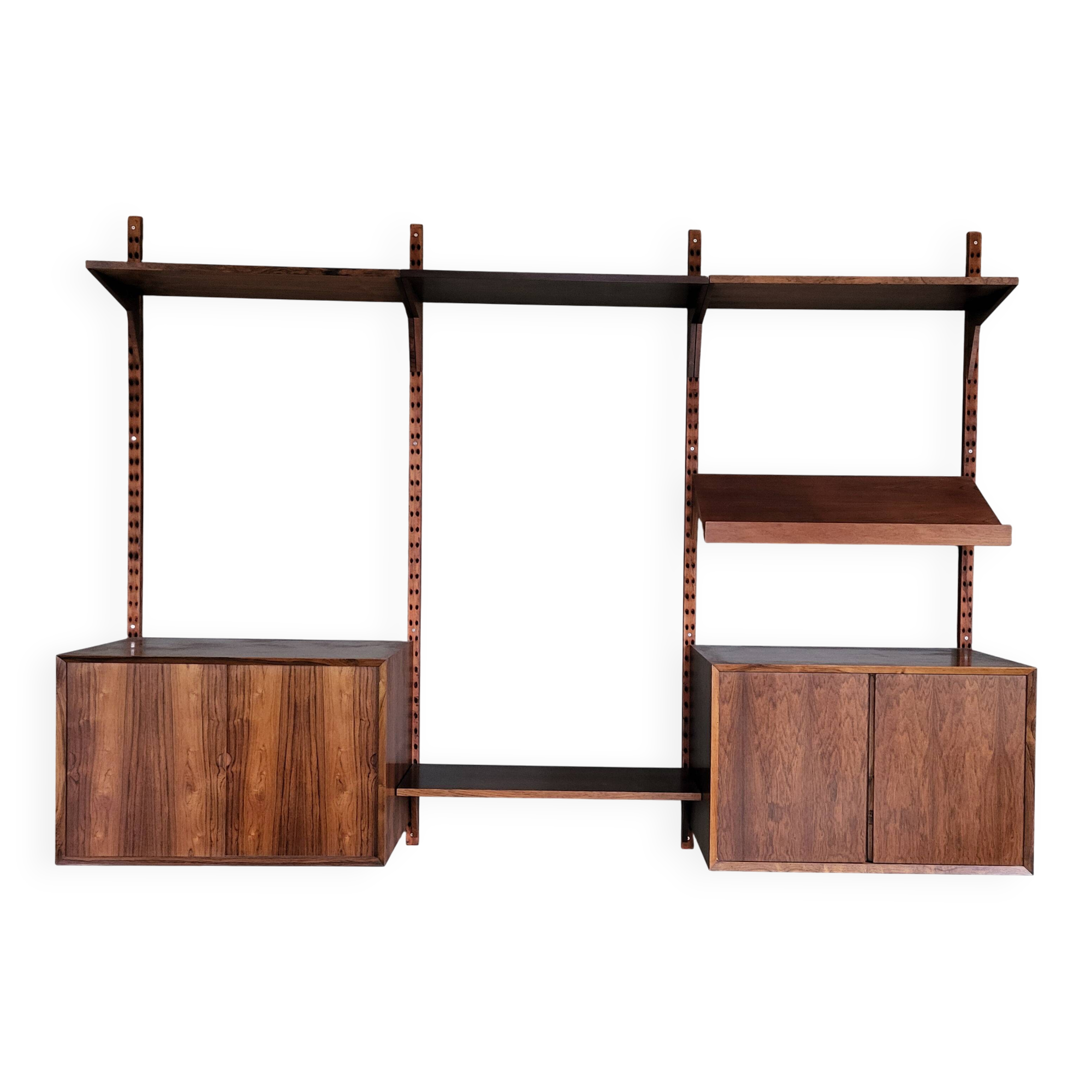 wall shelf system by Poul Cadovius in rosewood