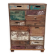 Original wooden chest of drawers with 15 mismatched drawers
