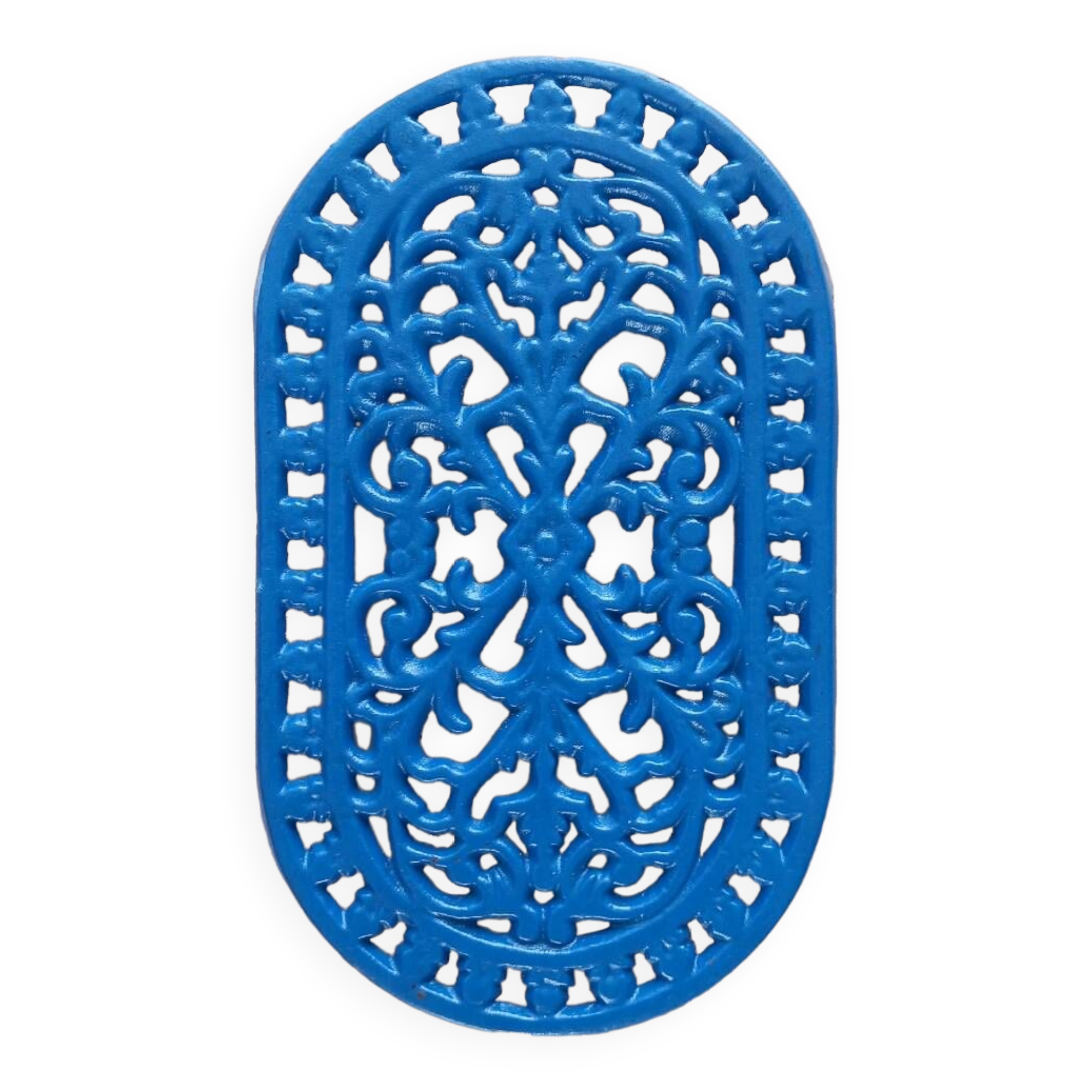 Dessous de plat en fonte bleu