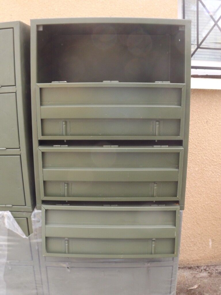 Furniture with an industrial iron locker army