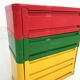 Cabinet multicolore modèle “4964” par Olaf Von Bohr pour Kartell, 1970