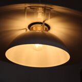 Scandinavian pendant light, white metal