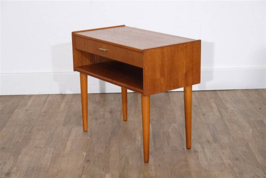 Vintage Scandinavian teak bedside table 1960