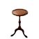 Antique Circular Rattan Wood Coffee Table, Traditional French Style, Narrow Accent Table