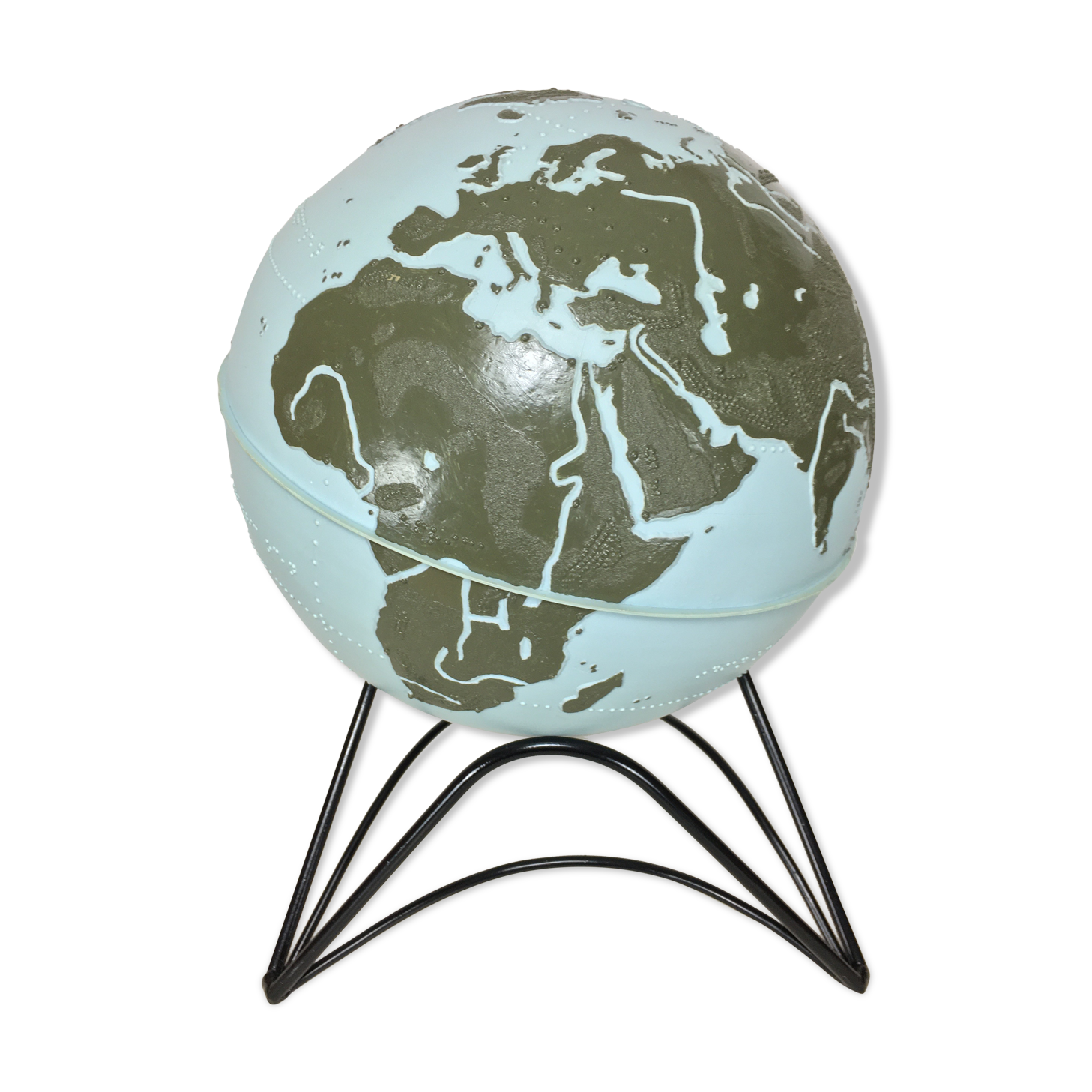 Earth globe in vintage Braille for the visually impaired
