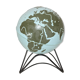 Globe terrestre en braille vintage pour malvoyants