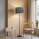 XL lampshade/suspension with printed ethnic graphic wax