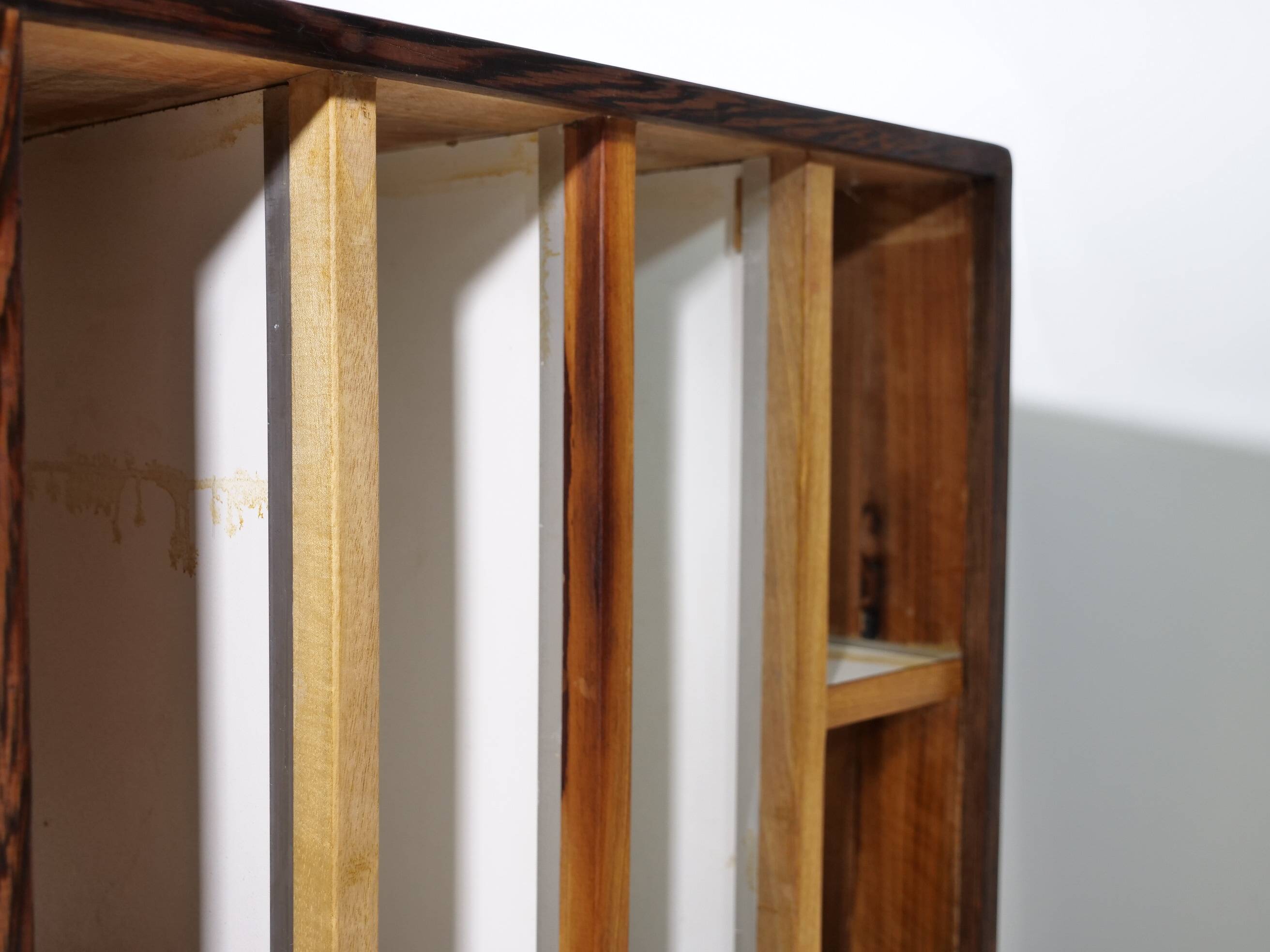 Mid-Century Solid Cherry Document LP Vinyl Cabinet, Unique Piece, 1960s