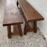 Pair of wooden benches