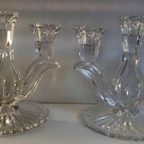 Pair of crystal candlesticks