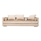 Canapé kopenhaga beige velour, design scandinave