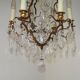 French Bronze and Glass 6 Light Cage Chandelier With Assorted Crystals 5518