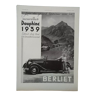 Publicité voiture la dauphine  année 1939