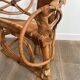 Organic Modernist Armchair in Rattan and Cowhide, Italian Work, A