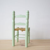 Wooden green doll chair