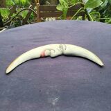 Crescent moon, vintage wood