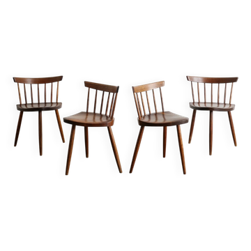 Set of Four Mid Century Vintage Mira Nakashima Dining Chairs, 1960s