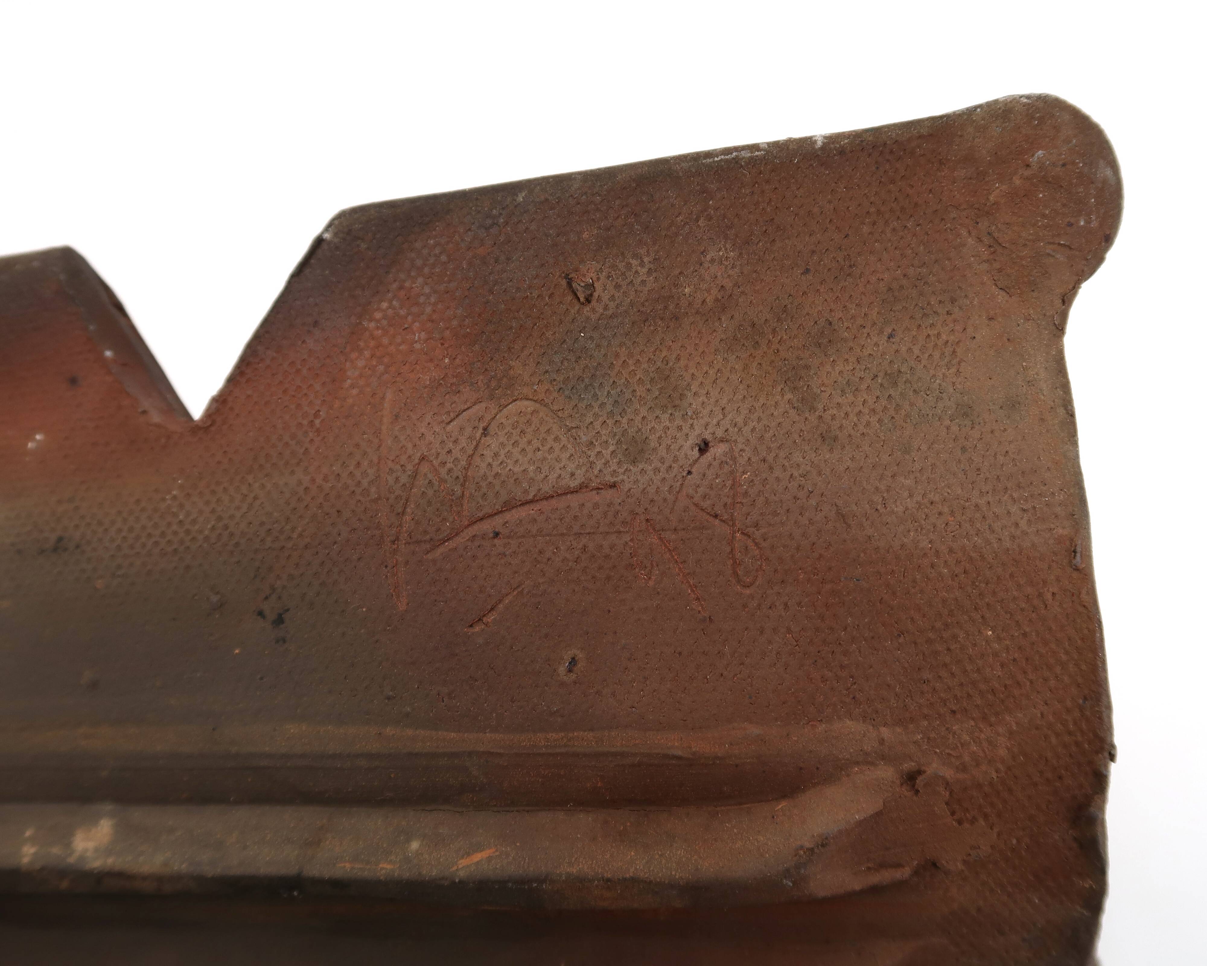 Ceramic stoneware catchall by Eric Astoul, La Borne, 1990.