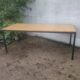 Industrial wood and metal farm table
