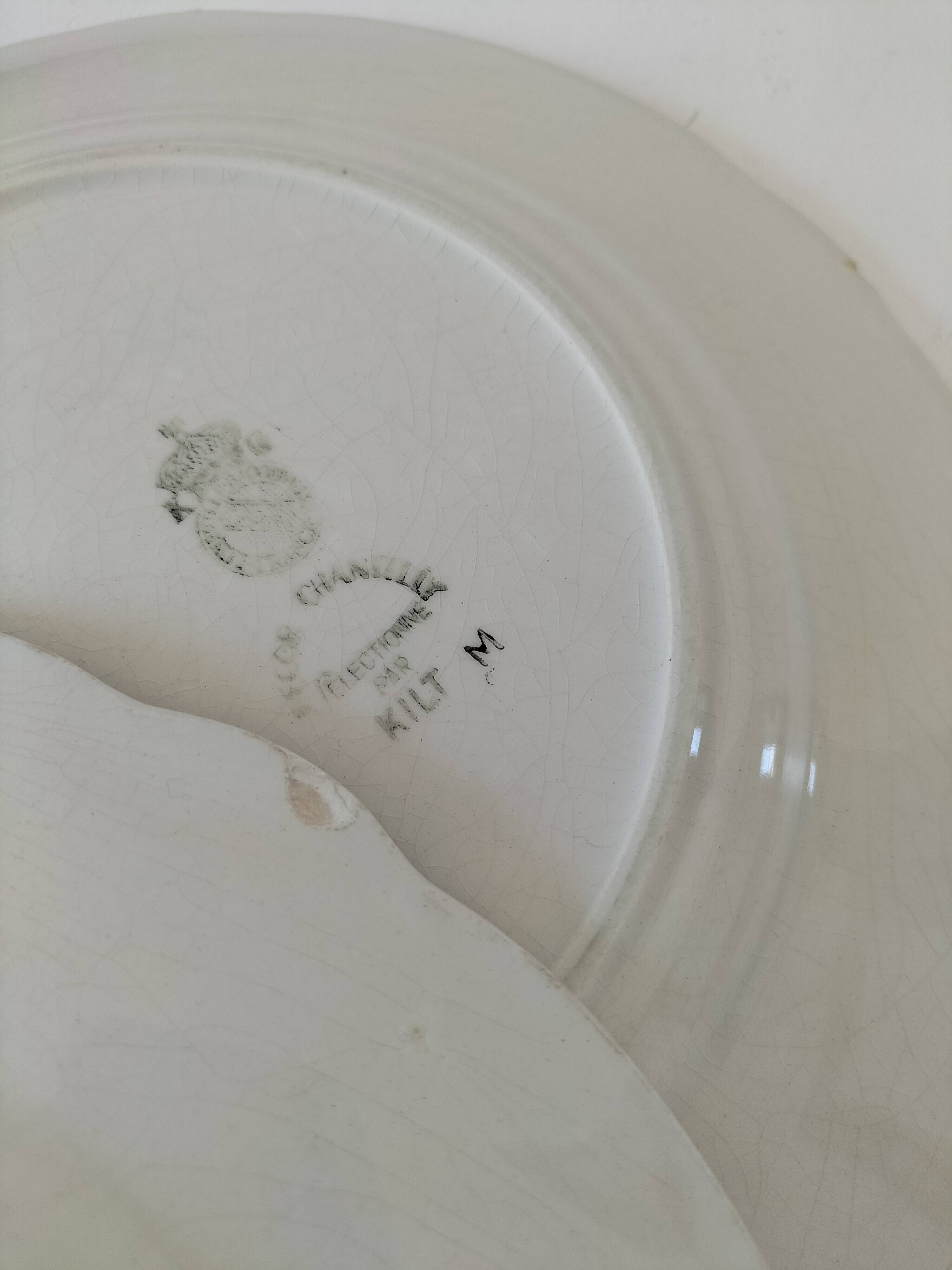 Duo of K & G Lunéville plates, Chantilly model