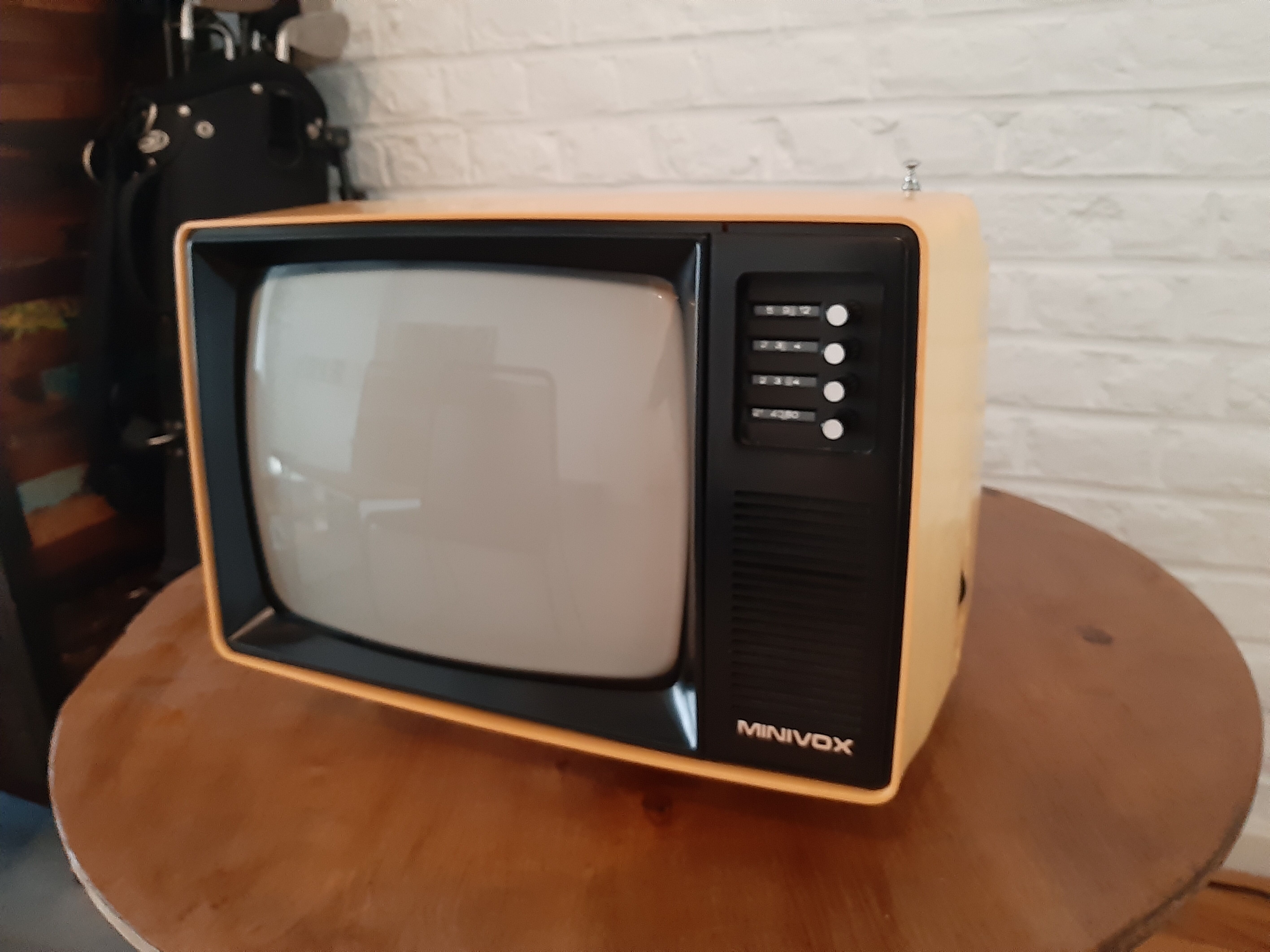 Yellow minivox vintage tv