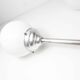 Paire de plafonnier boule 1950 chrome et opaline blanche