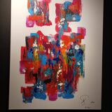 Abstract painting by decorator Erik Huet Alvarez