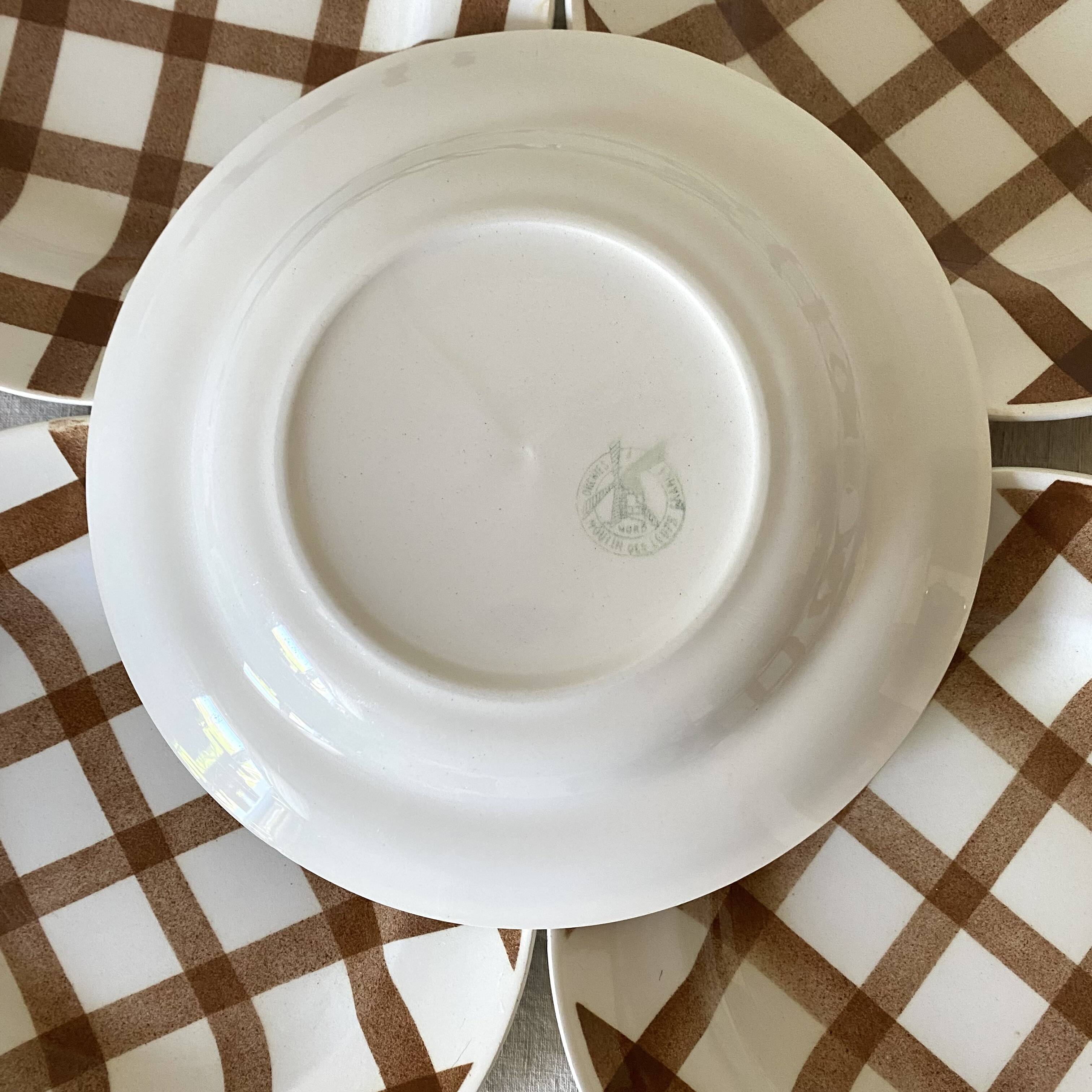 Deep plates Moulin de Loups gingham Glasgow model