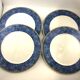 4 assiettes de présentation blanches et bleues Villeroy Boch grande assiette