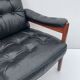 Vintage black leather lounge chair by gote mobler 1970s